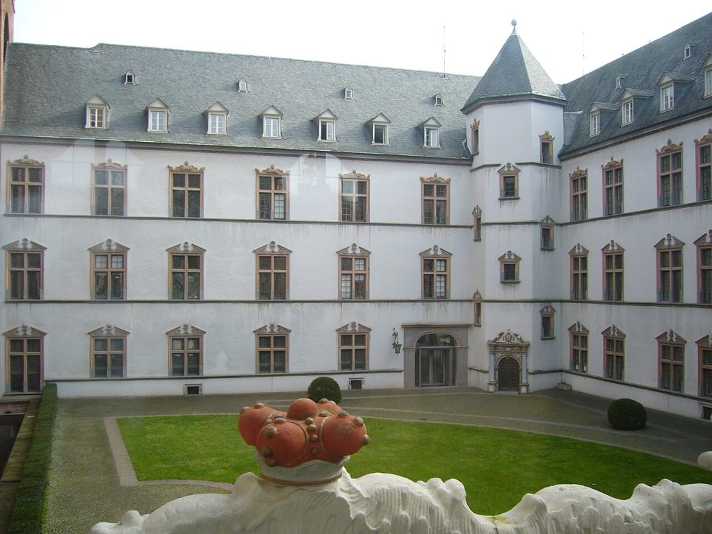 The north wing of the palace