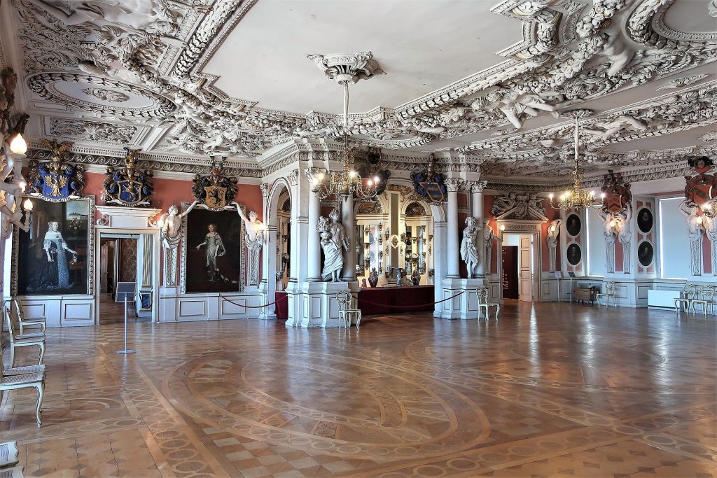 A richly decorated room of the palace