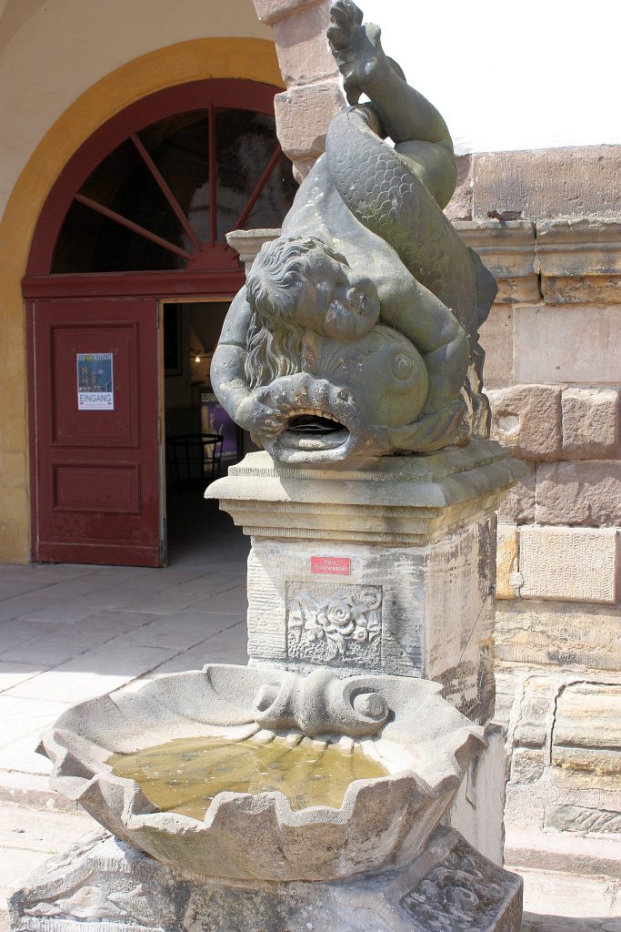The fountain in front of the palace