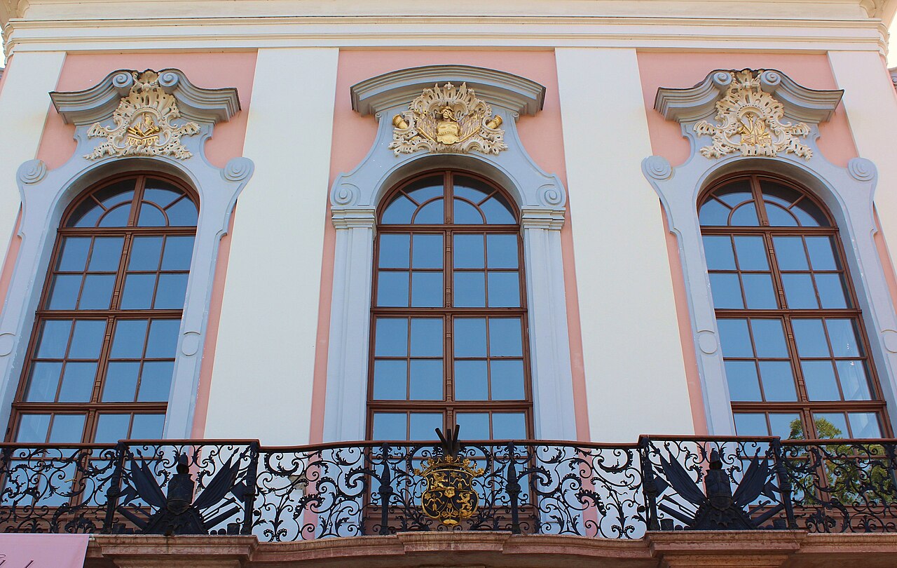 A view of the palace and its forecourt