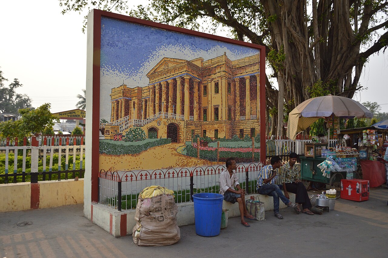 A mural inside Hazarduari Palace