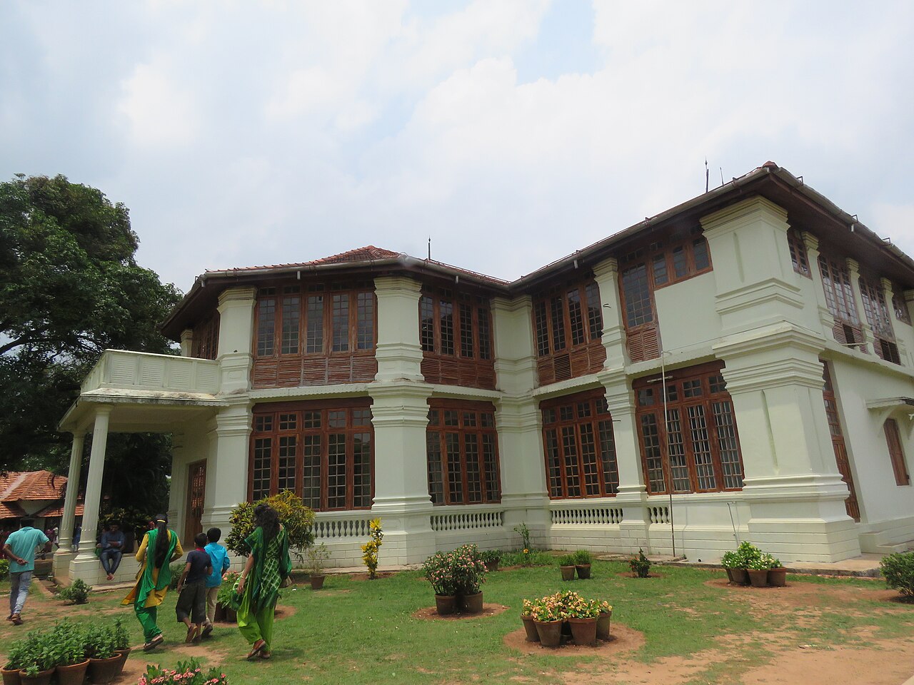 The tile-roofed buildings of the Hill Palace