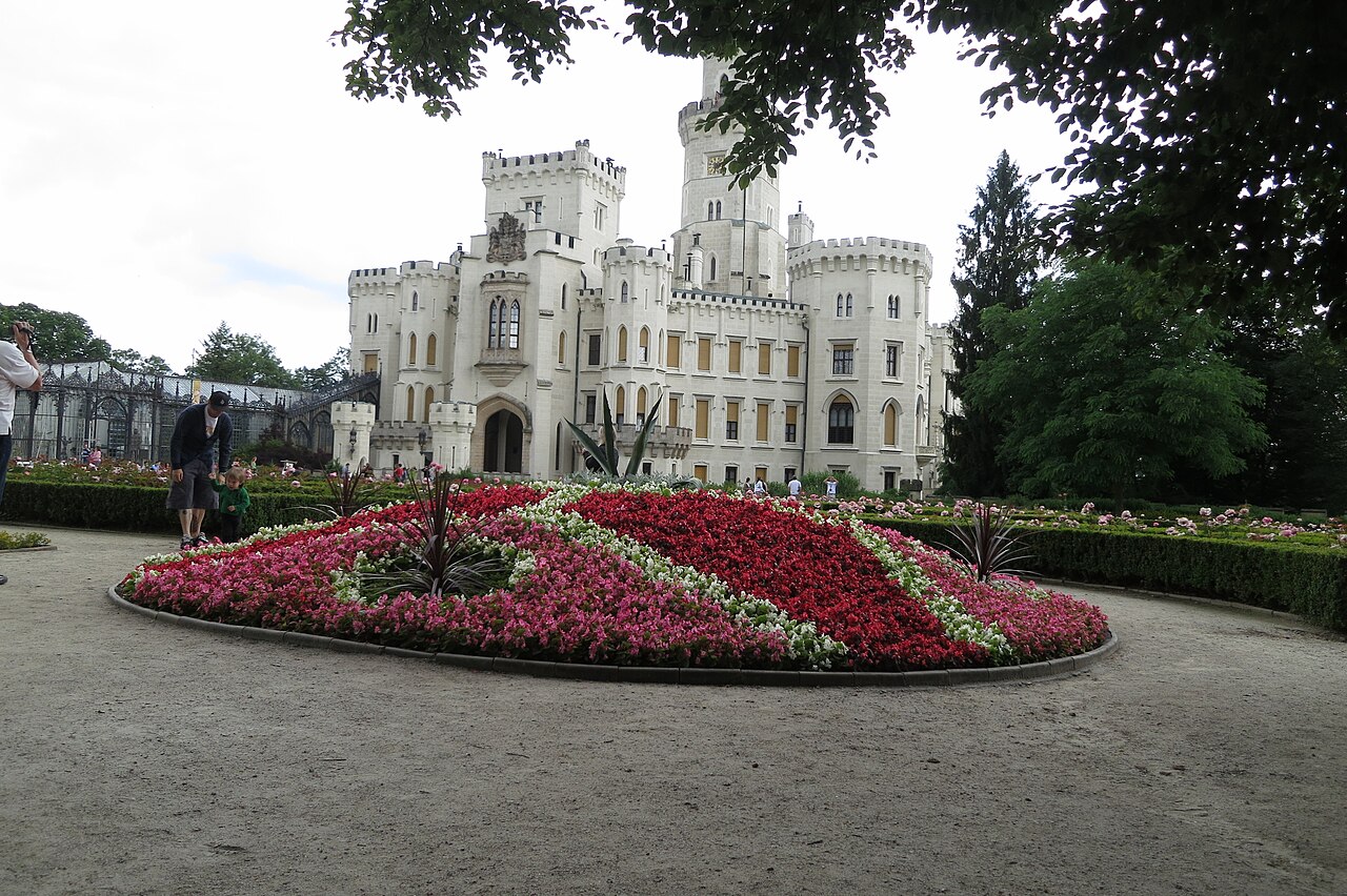 Hluboka Castle on its hill