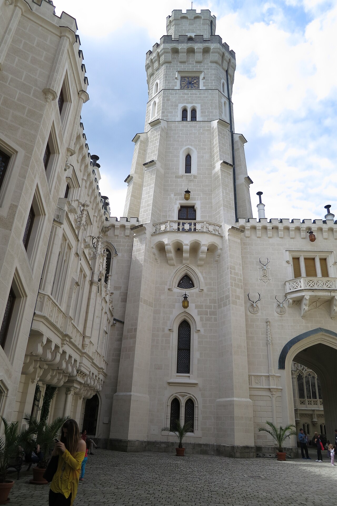 The glasshouse and the castle at Hluboka