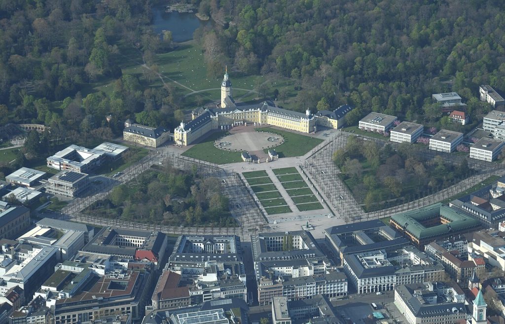 The fan city of Karlsruhe from the air