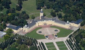 The palace and radiating streets from above