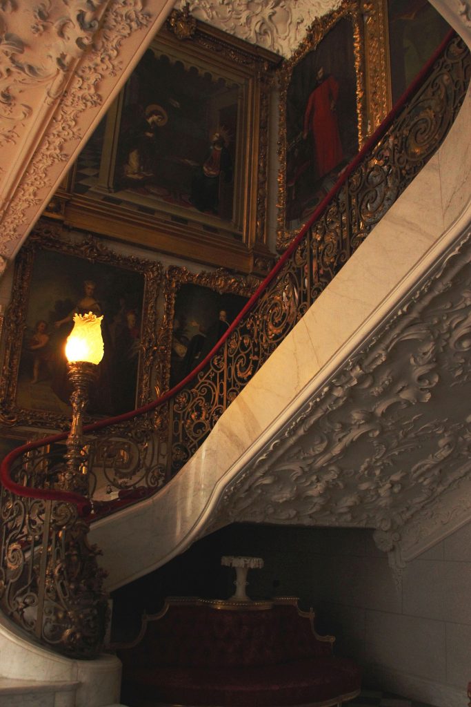 The grand staircase of the palace