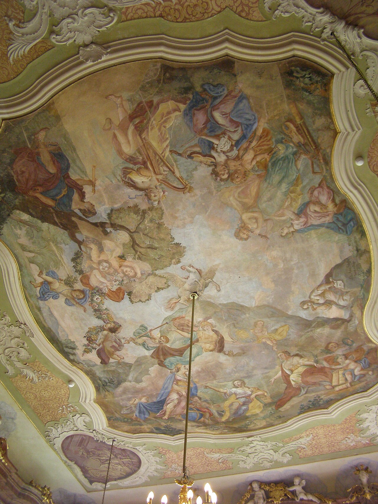 A richly decorated state room of the castle