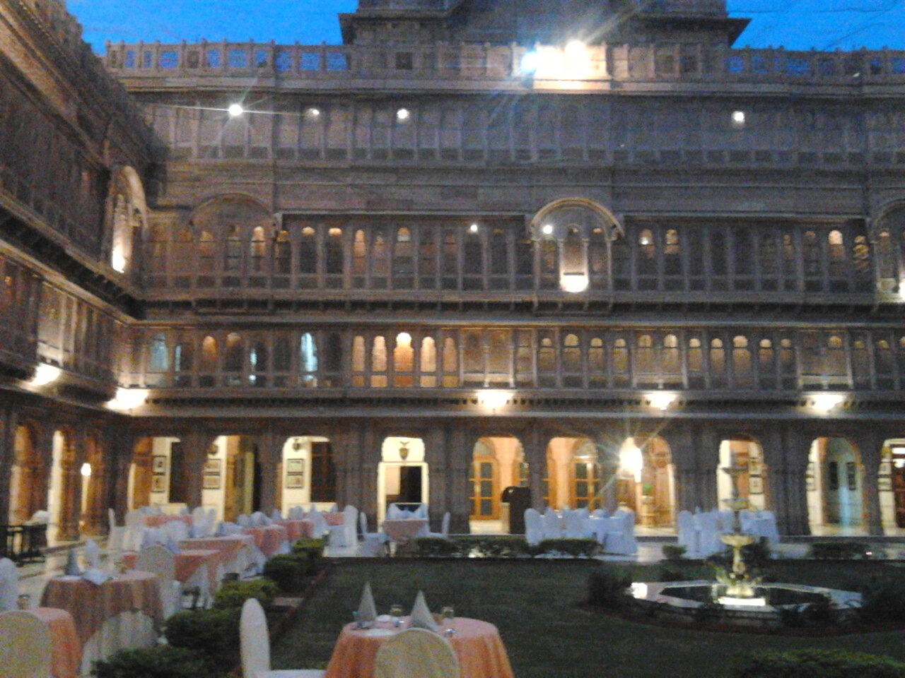 The interior courtyard of the palace
