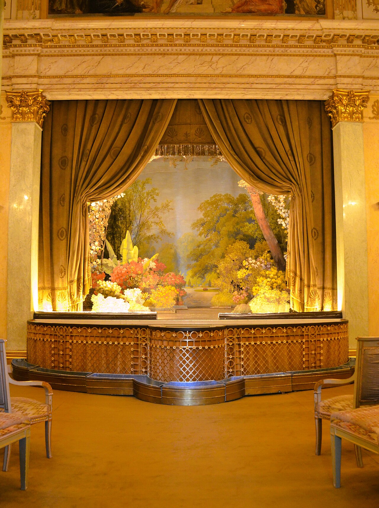 The historic court theatre of the castle