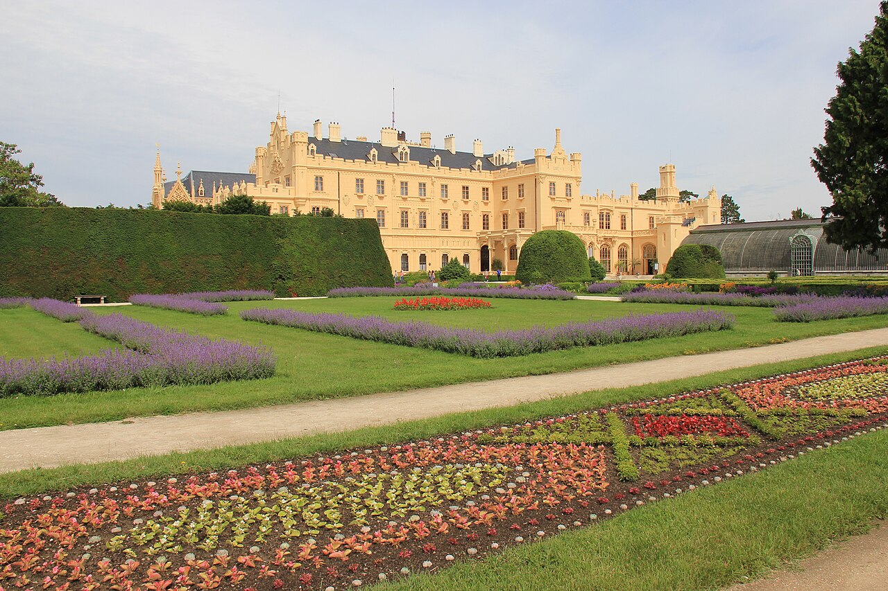 The chateau seen from the park