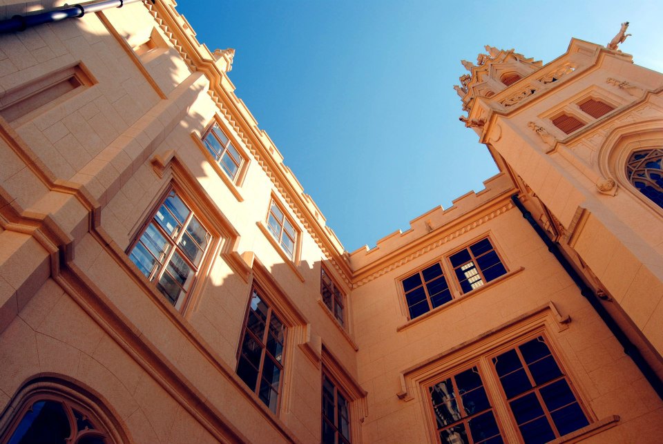 A view of the fairy-tale Lednice Chateau