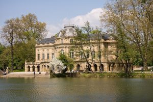 Monrepos seen across the lake