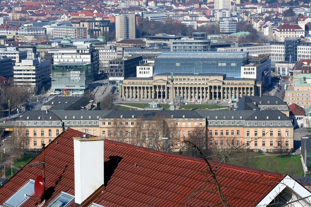 The palace and the Konigsbau square