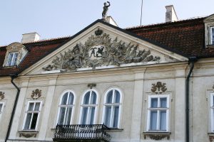 The baroque facade of Nieborow Palace