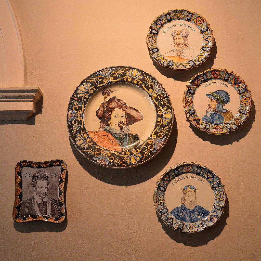Majolica plates from the Nieborow workshop