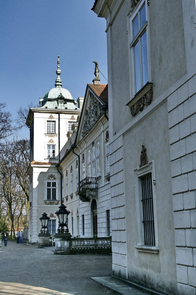 The side view of Nieborow Palace
