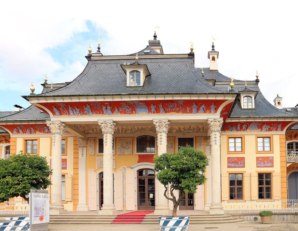 A pavilion in the palace gardens