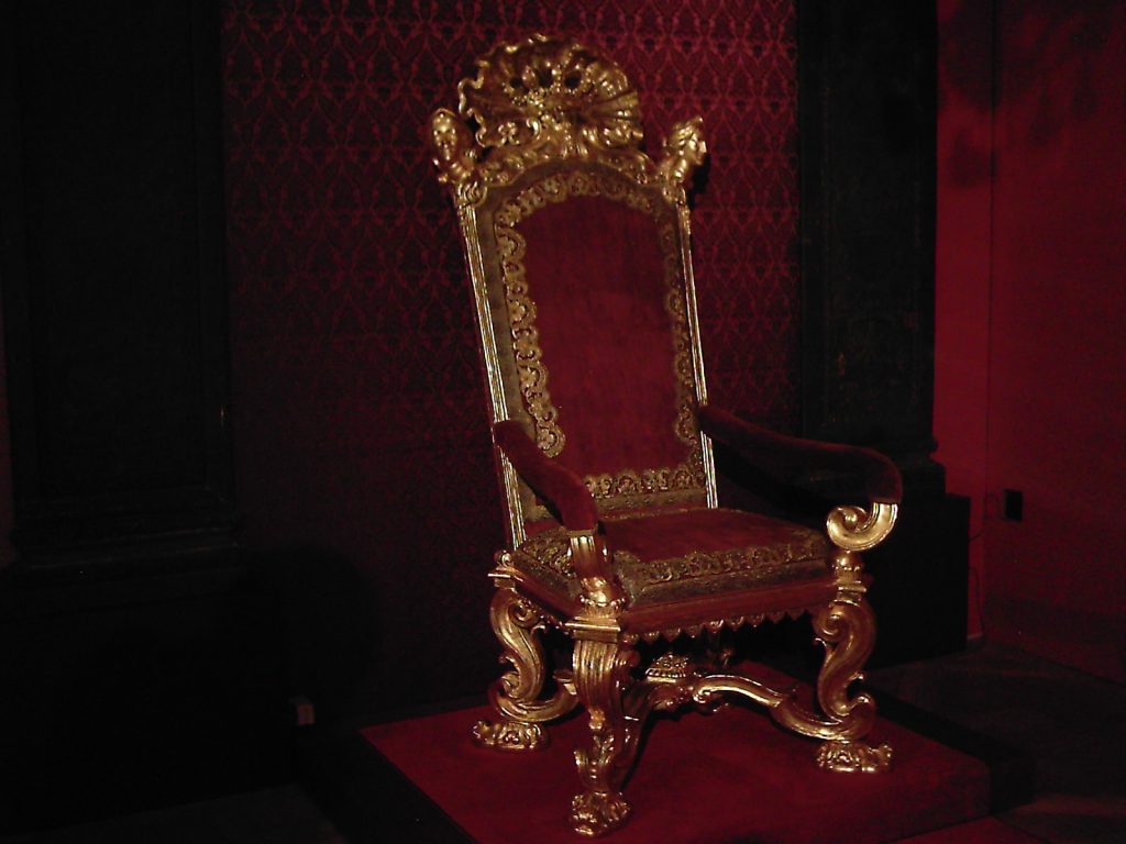 A historic chair in the Water Palace