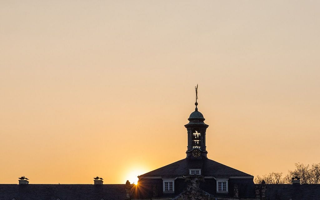 The palace at sunset