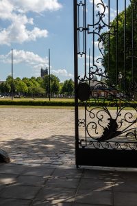 A view through the gardens