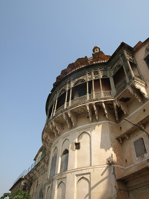 Ramnagar Fort rising above the Ganges, opposite the ghats of Varanasi