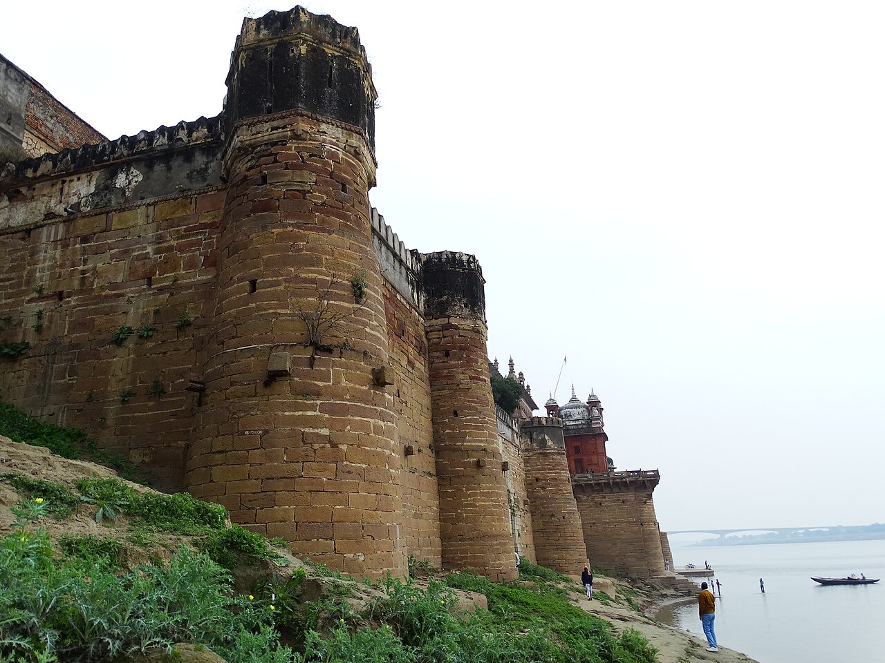 Ramnagar Fort with the Ganga flowing beneath