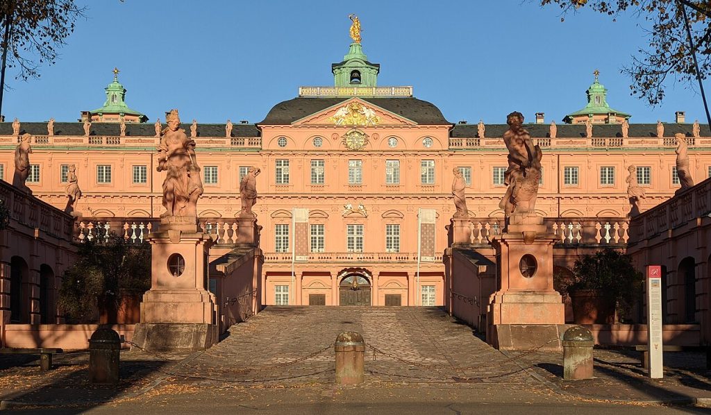 The west facade of Rastatt Palace