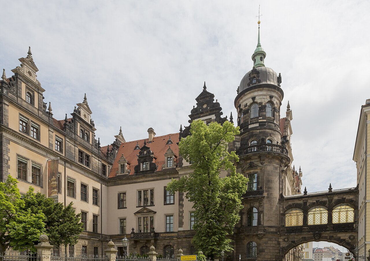 A facade of the Residenzschloss complex