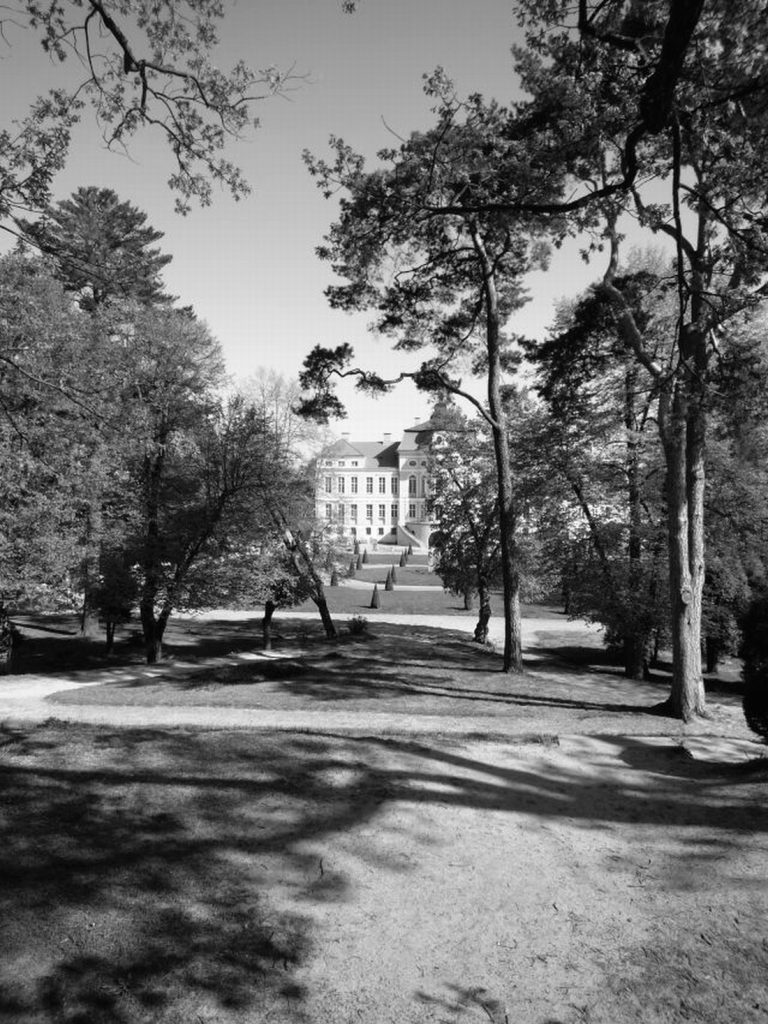 The palace seen from the garden mound
