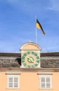 The west facade of Schwetzingen Palace