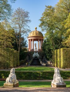 A view across the palace garden