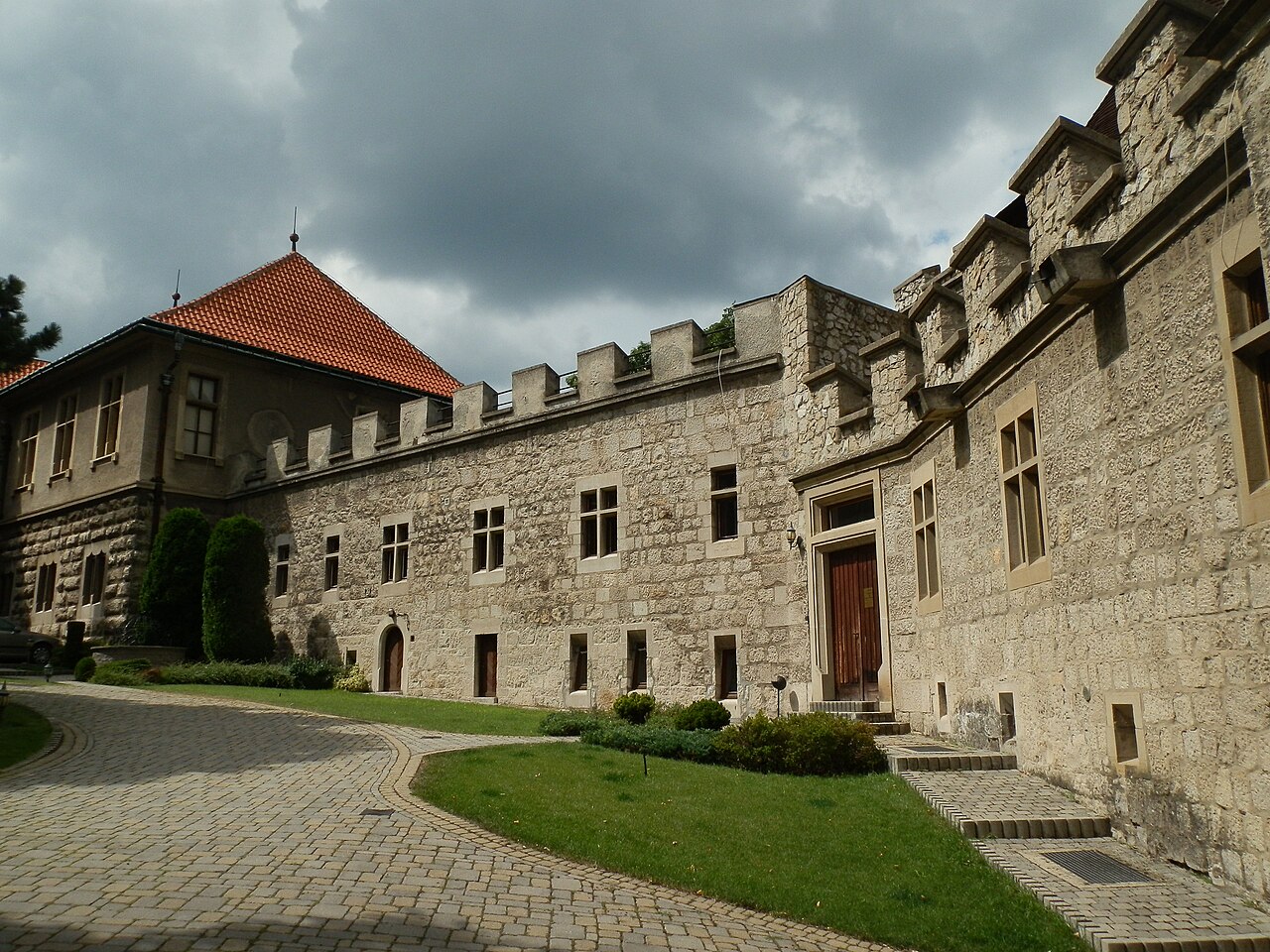 Smolenice Castle in its forest setting