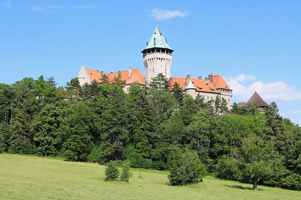 The castle seen from the park