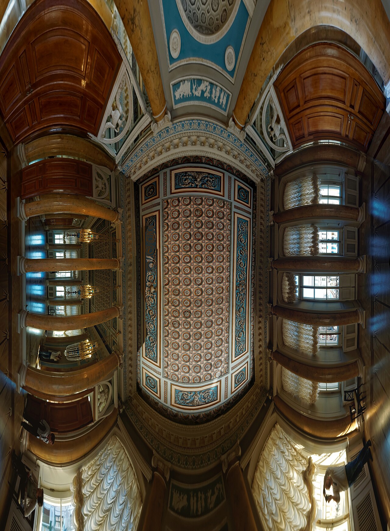 A grand baroque interior of the palace
