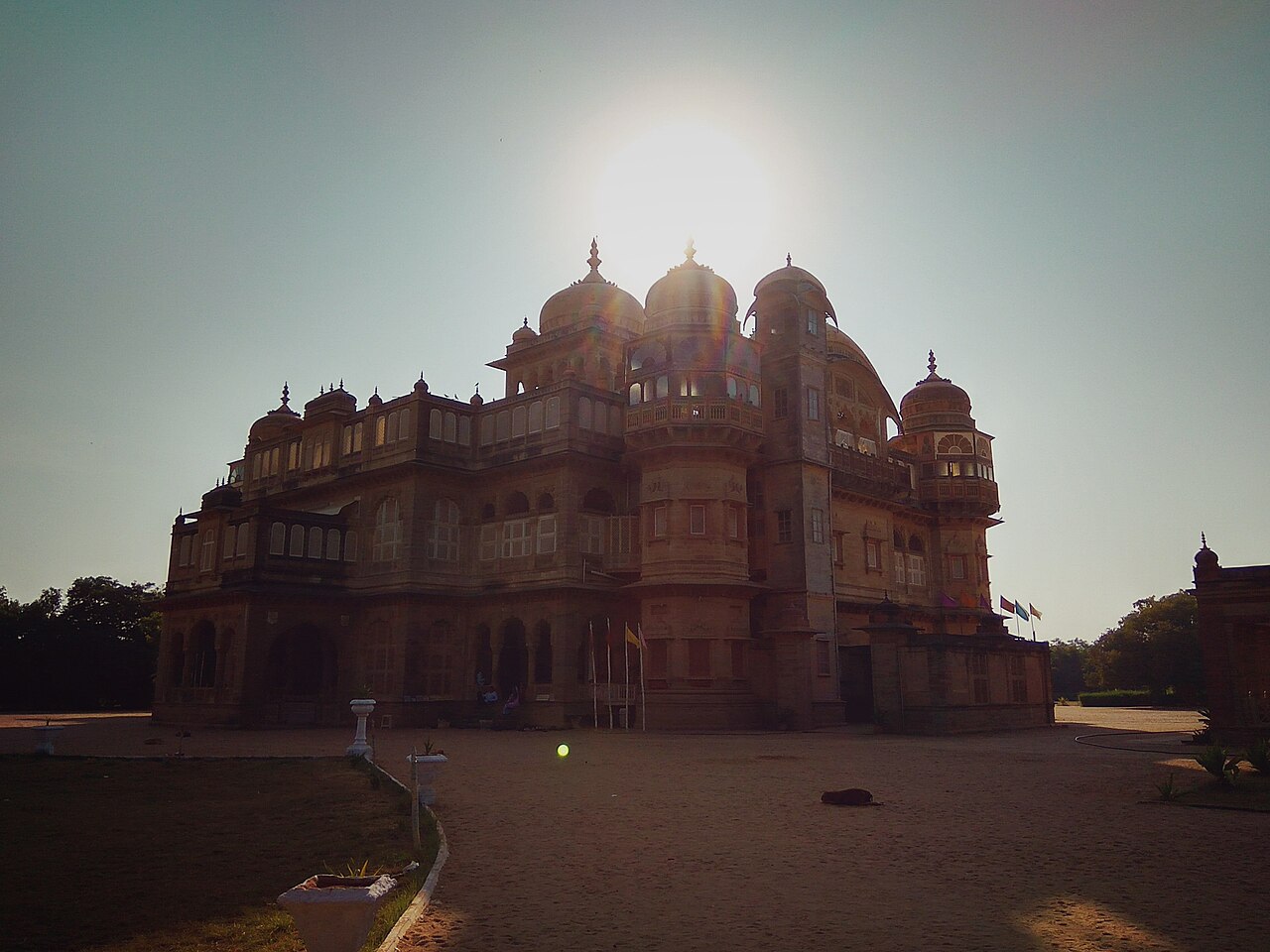 Vijay Vilas Palace reflected in its grounds