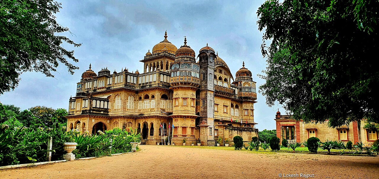 A view of the magnificent Vijay Vilas Palace