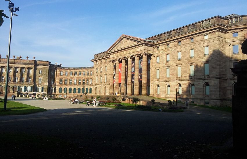 The entrance of Wilhelmshoehe Palace