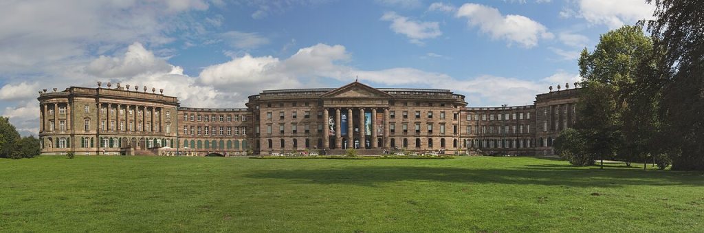 A panorama of the palace and park