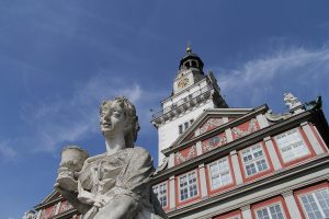 An allegorical sculpture
