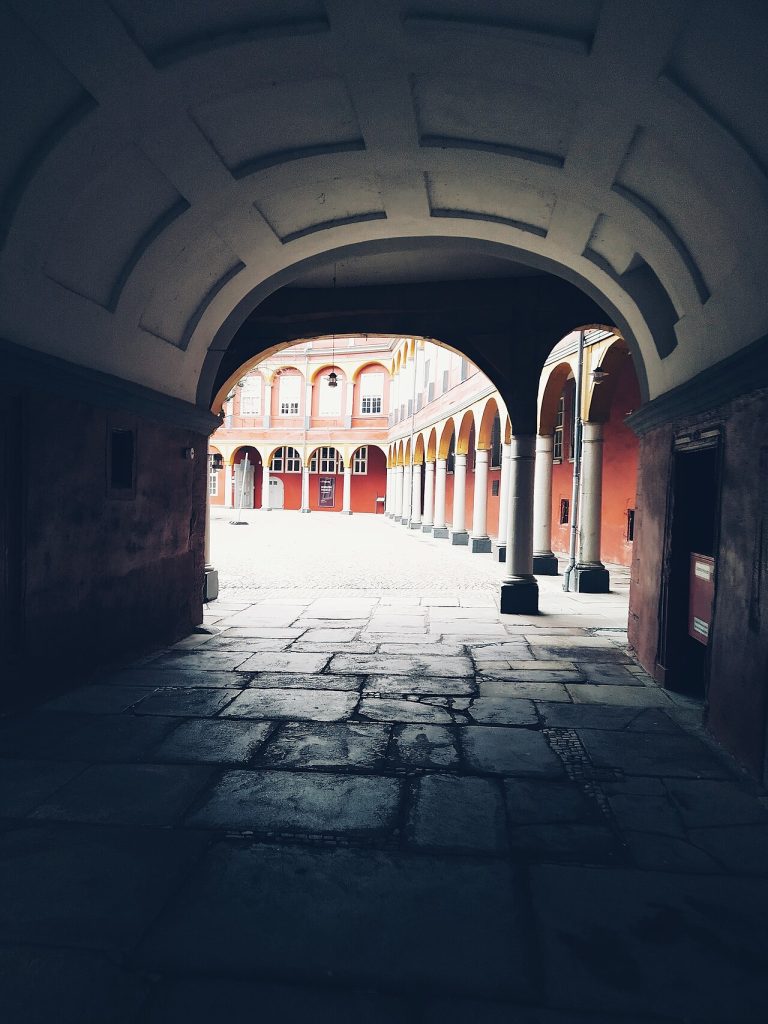 A view of the palace portal
