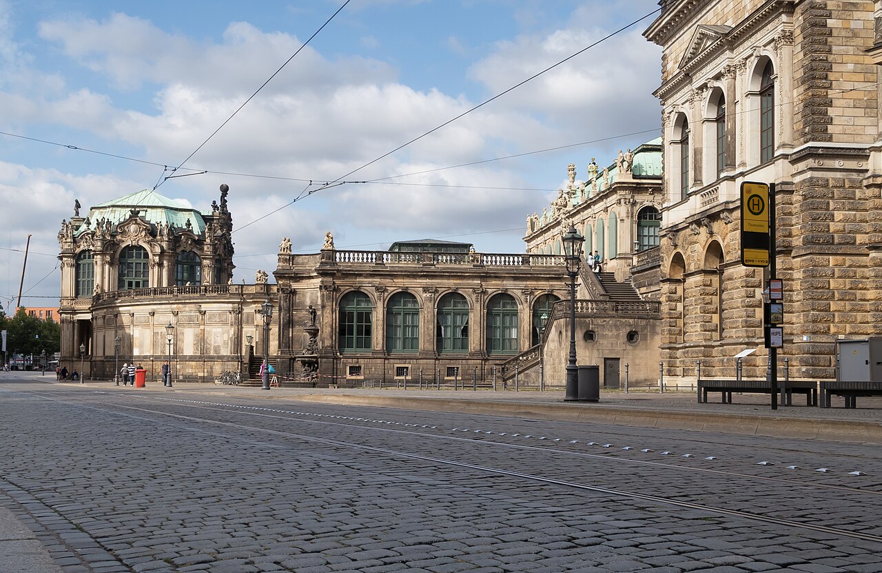 A view of the Zwinger from the surrounding square